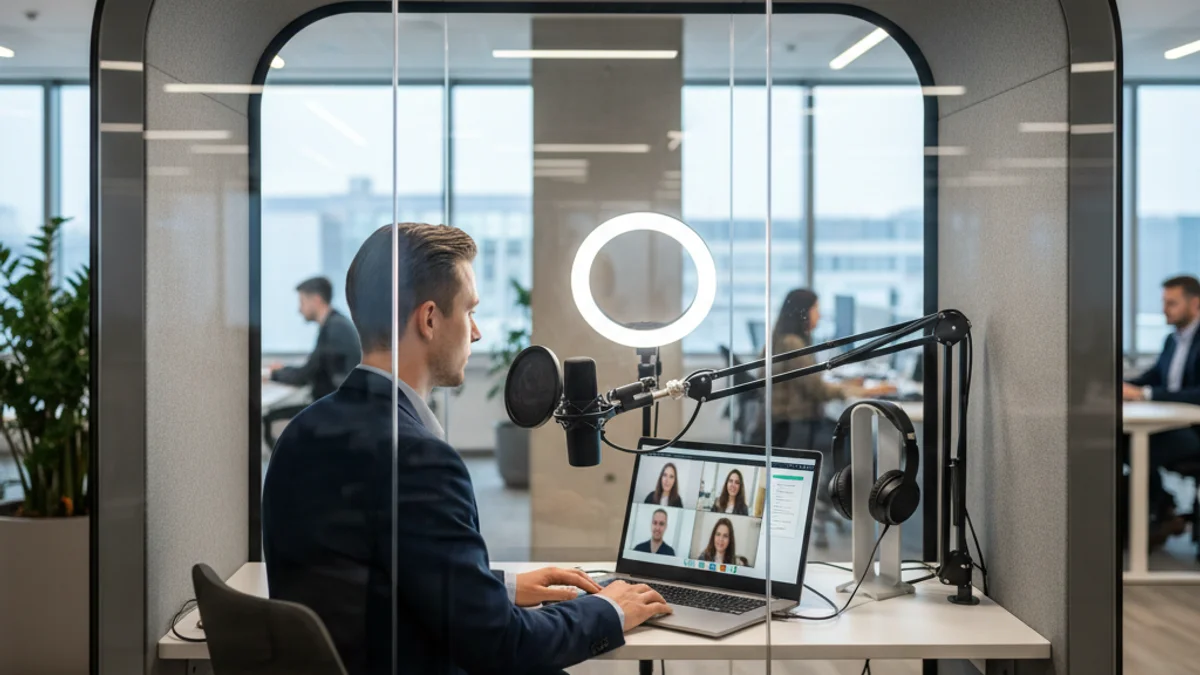 Zoom-кабіна для офісу: конструктивні вимоги для якісного відеозв'язку